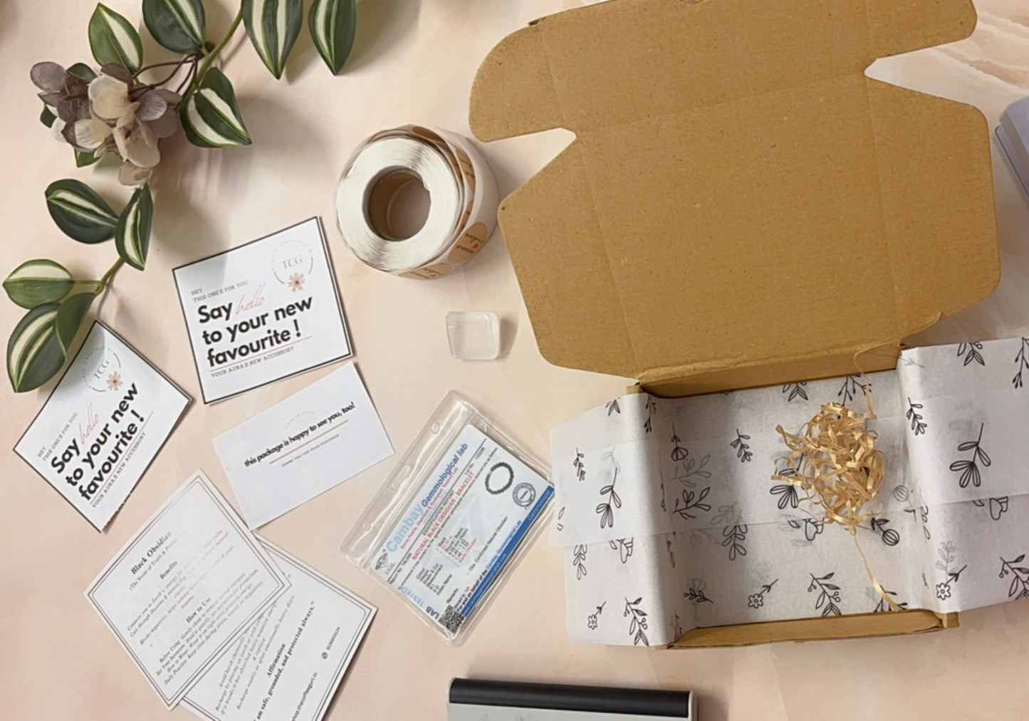 Clear Quarts Bracelet with Free Selenite Tumble