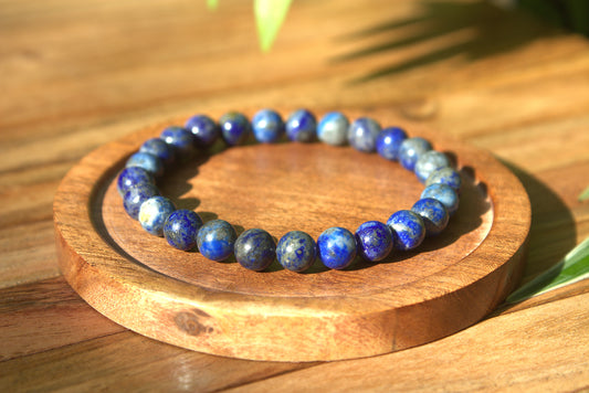 Lapis Lazuli Bracelet with Free Selenite Tumble