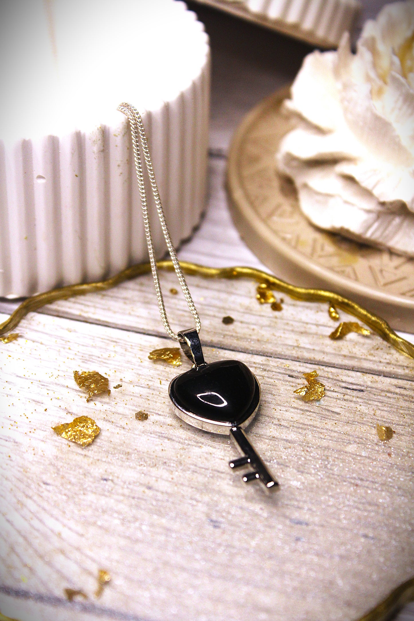 Tourmaline Key Pendant