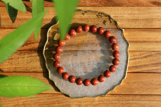 Red Jasper Bracelet with free Selentile Tumble