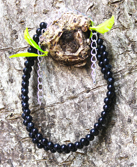 Black Tourmaline 4 mm Anklets
