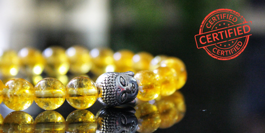 Citrine Bracelet with free Selenite Tumble