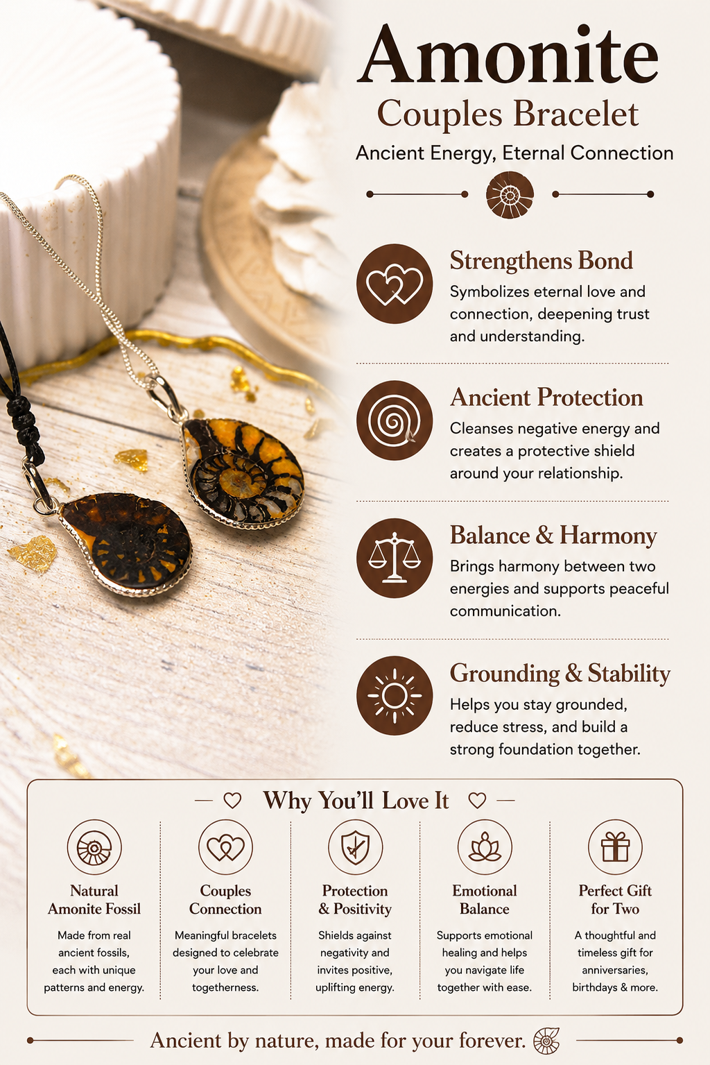 Amonite Couple Pendant