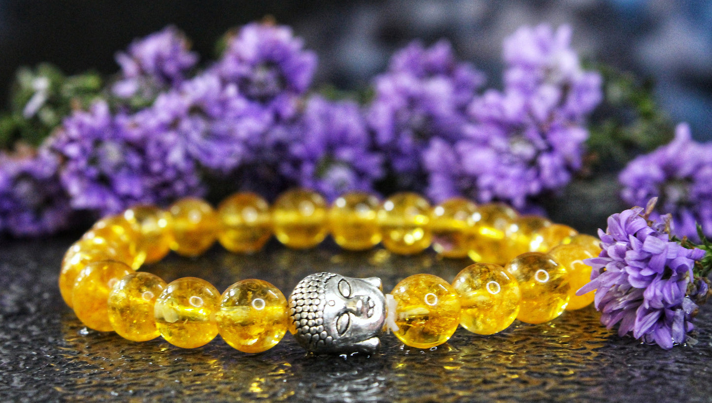 Citrine Bracelet with free Selenite Tumble