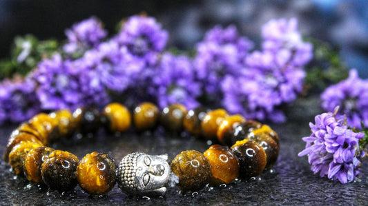 Tiger's Eye Bracelet with Free Selenite Tumble