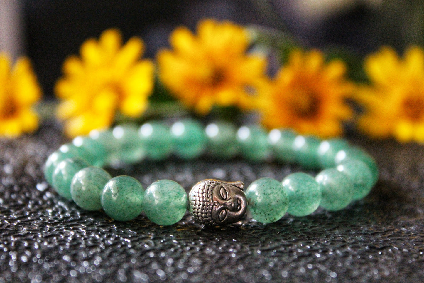 Green Aventurine Bracelet with free Selenite Tumble