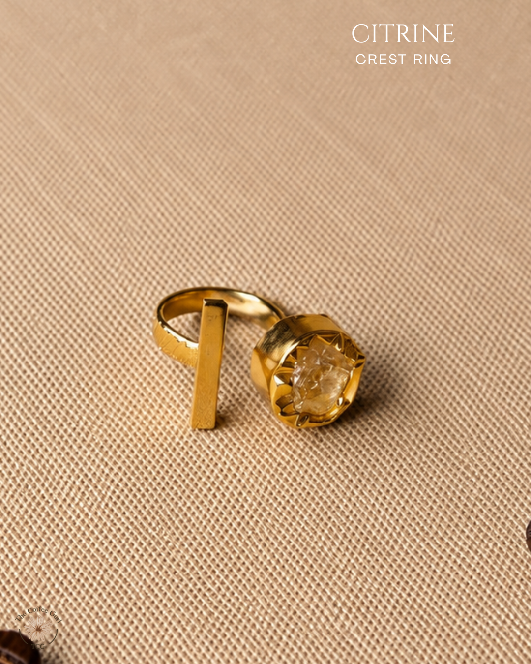 Citrine Crest Ring- Golden Collection