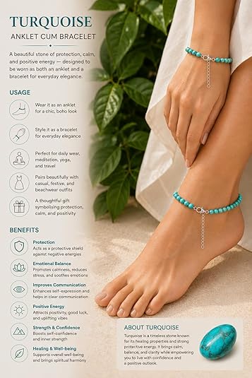 Turquoise 4mm Anklets