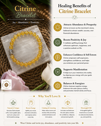 Citrine Bracelet with free Selenite Tumble