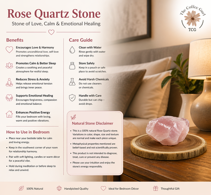 Rose Quarts Stone 3-4 Cm Length