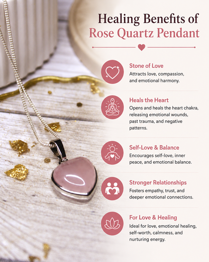 Rose Quartz Heart Pendant