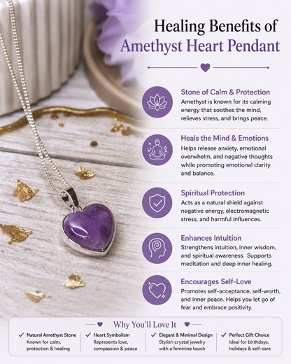 Amethyst Heart Pendant