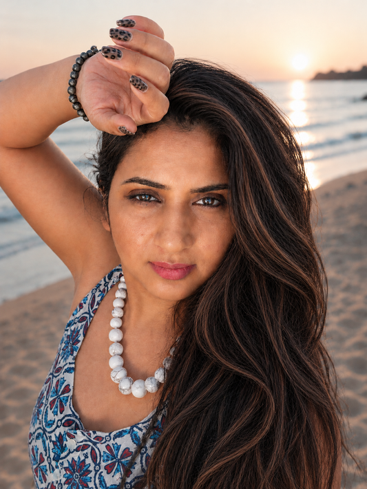 Howlite Crystal Necklace for Women