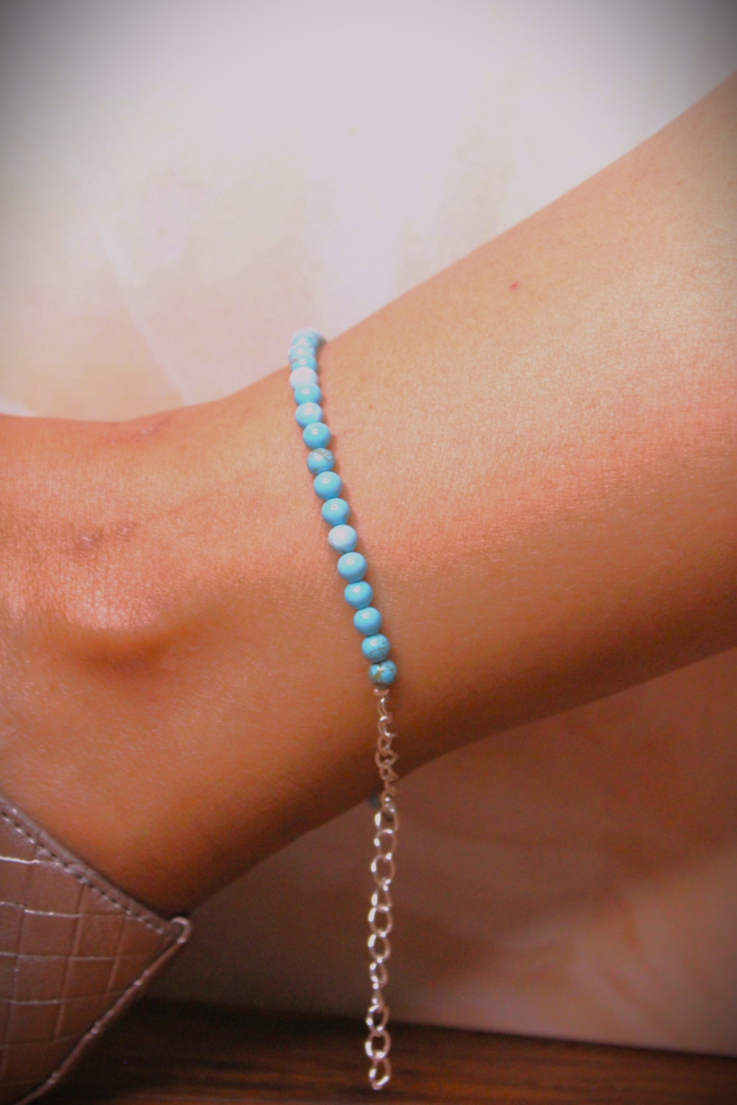 Turquoise 4mm Anklets