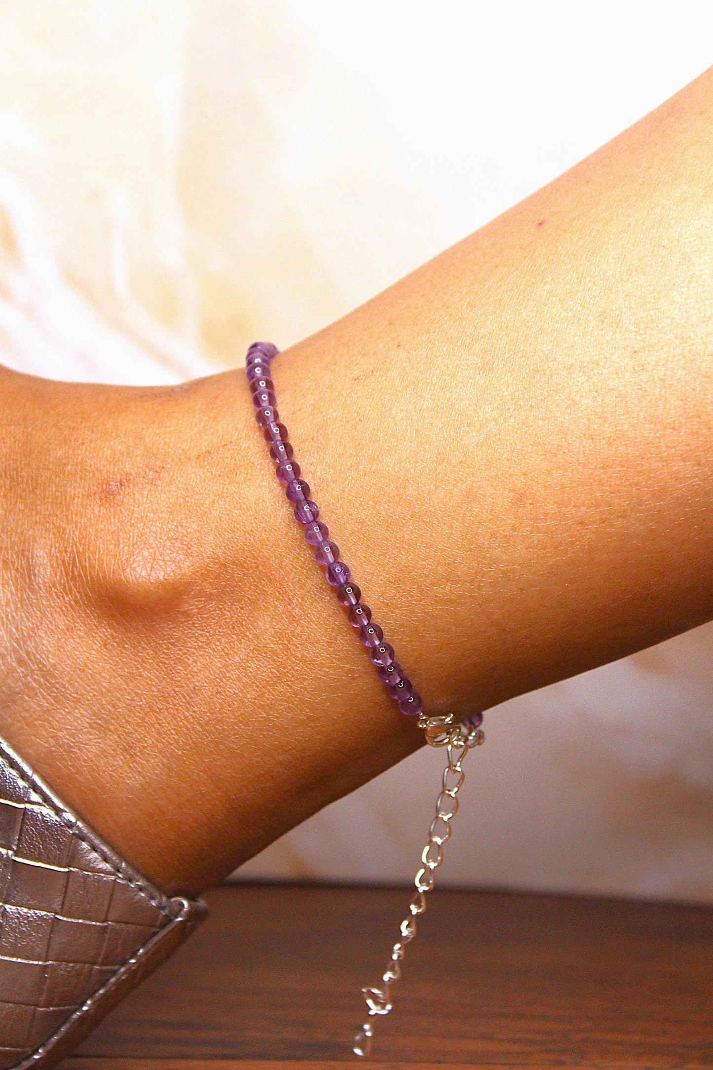 Amethyst 4mm Anklets