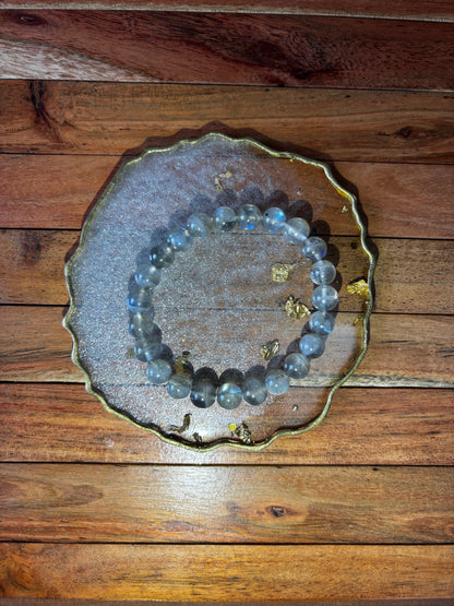 AAA Labradorite Bracelet with Free Selenite Tumble