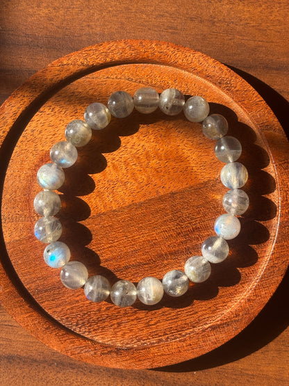 AAA Labradorite Bracelet with Free Selenite Tumble