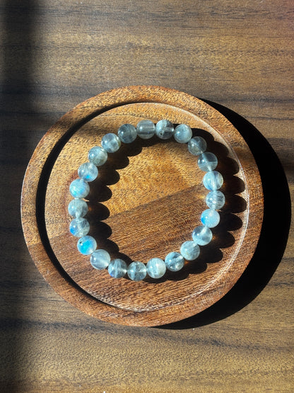 AAA Labradorite Bracelet with Free Selenite Tumble