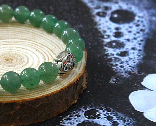 Green Aventurine Bracelet with free Selenite Tumble