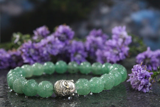 Green Aventurine Bracelet with free Selenite Tumble
