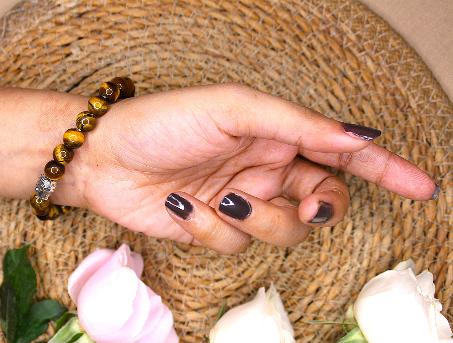 Tiger's Eye Bracelet with Free Selenite Tumble