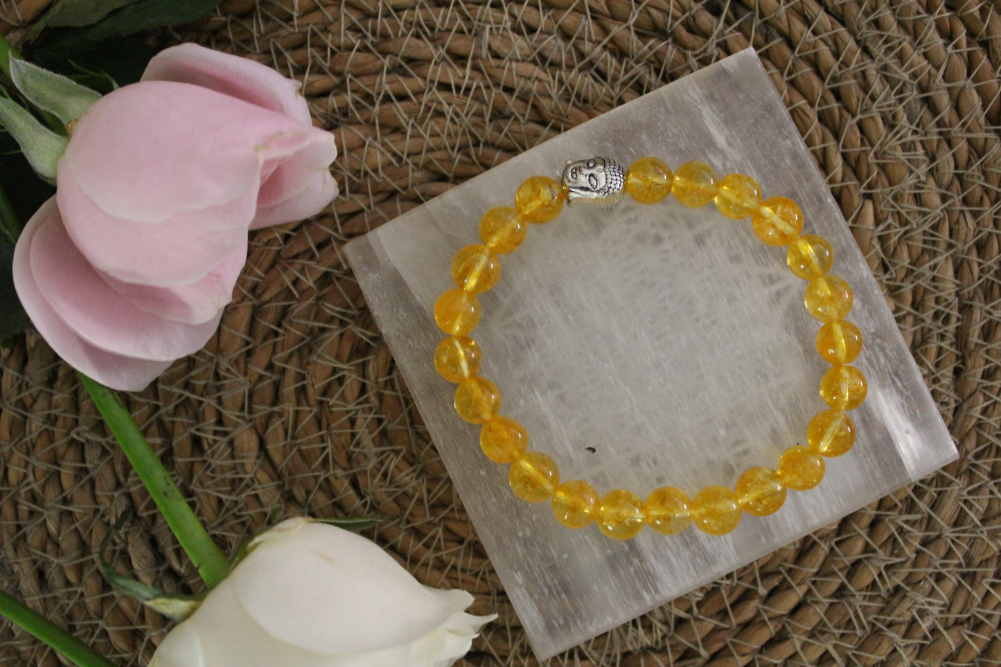 Citrine Bracelet with free Selenite Tumble