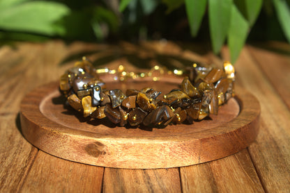 Women's Tiger's Eye Chips with Free Selenite Tumble