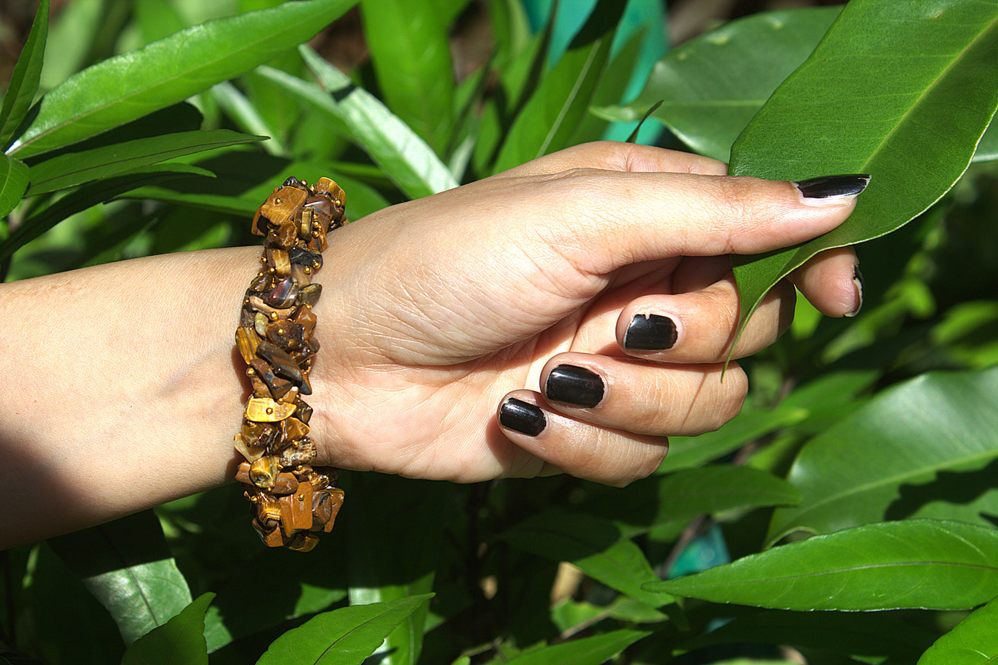 Women's Tiger's Eye Chips with Free Selenite Tumble
