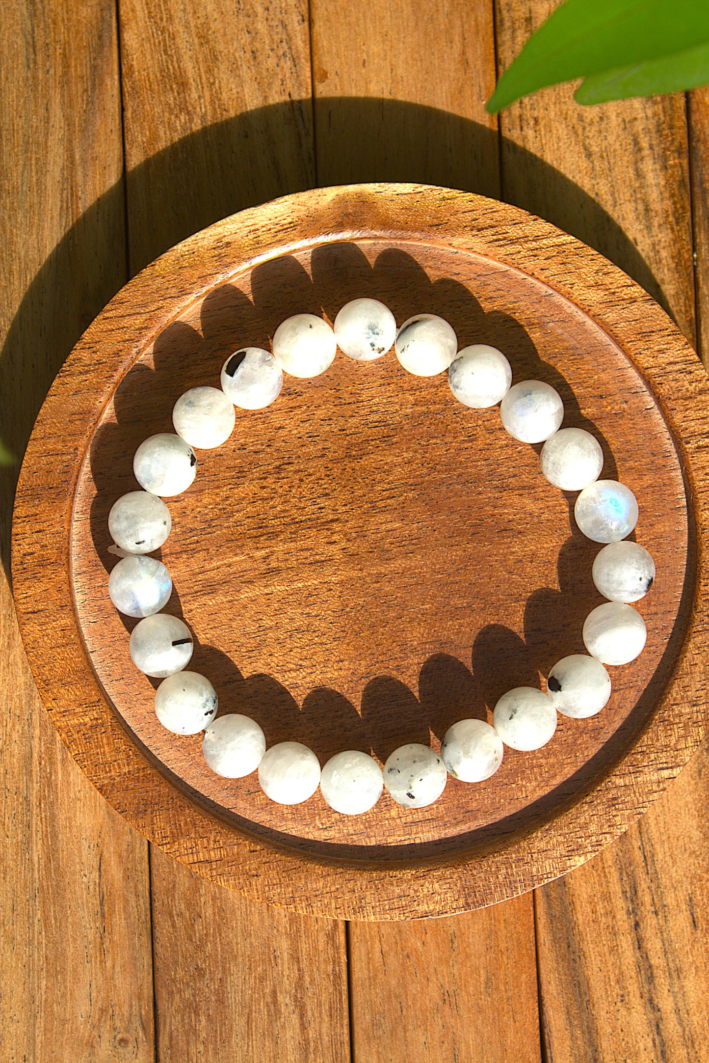 Moon Stone Bracelet with free Selenite Tumble