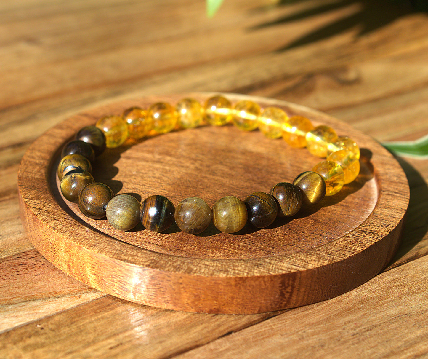 Tiger's Eye + Citrine - The Ultimate Success Bracelet with Selenite Tumble