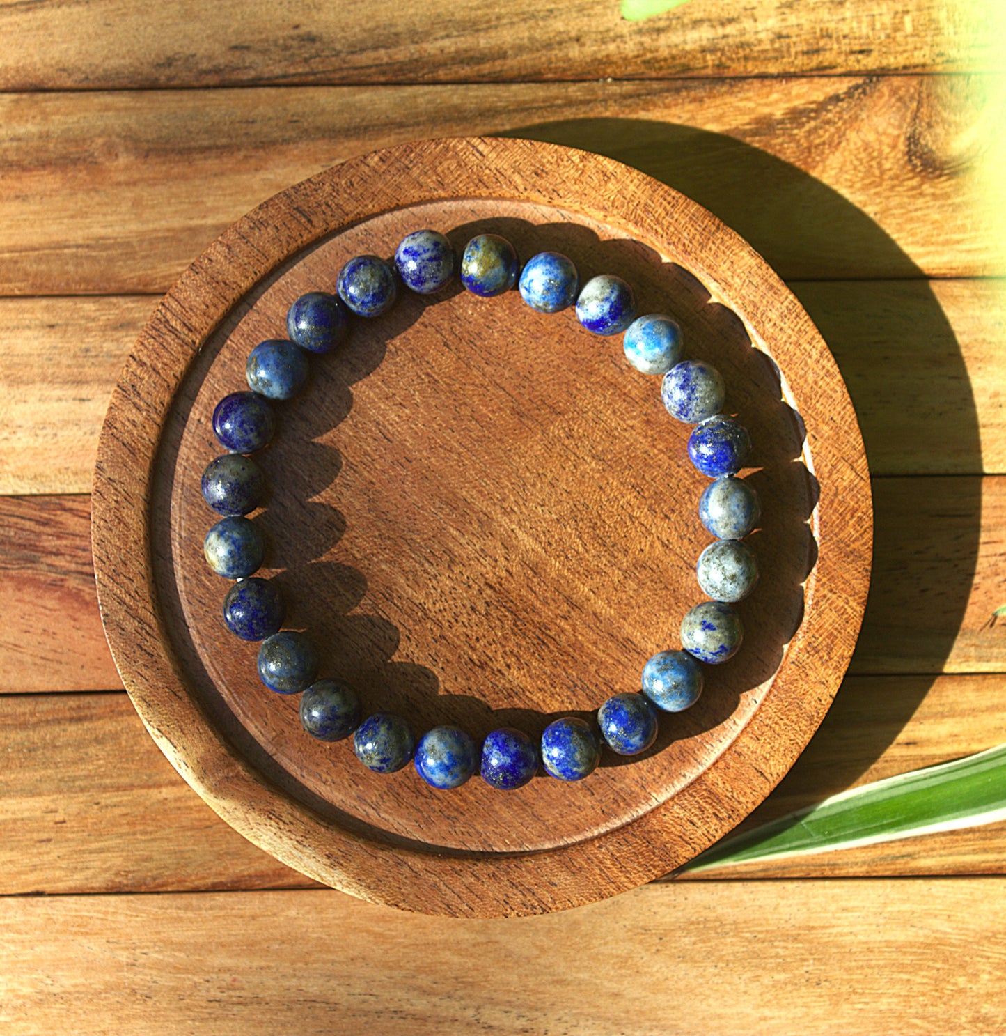 Lapis Lazuli Bracelet with Free Selenite Tumble