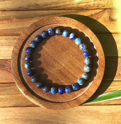 Lapis Lazuli Bracelet with Free Selenite Tumble