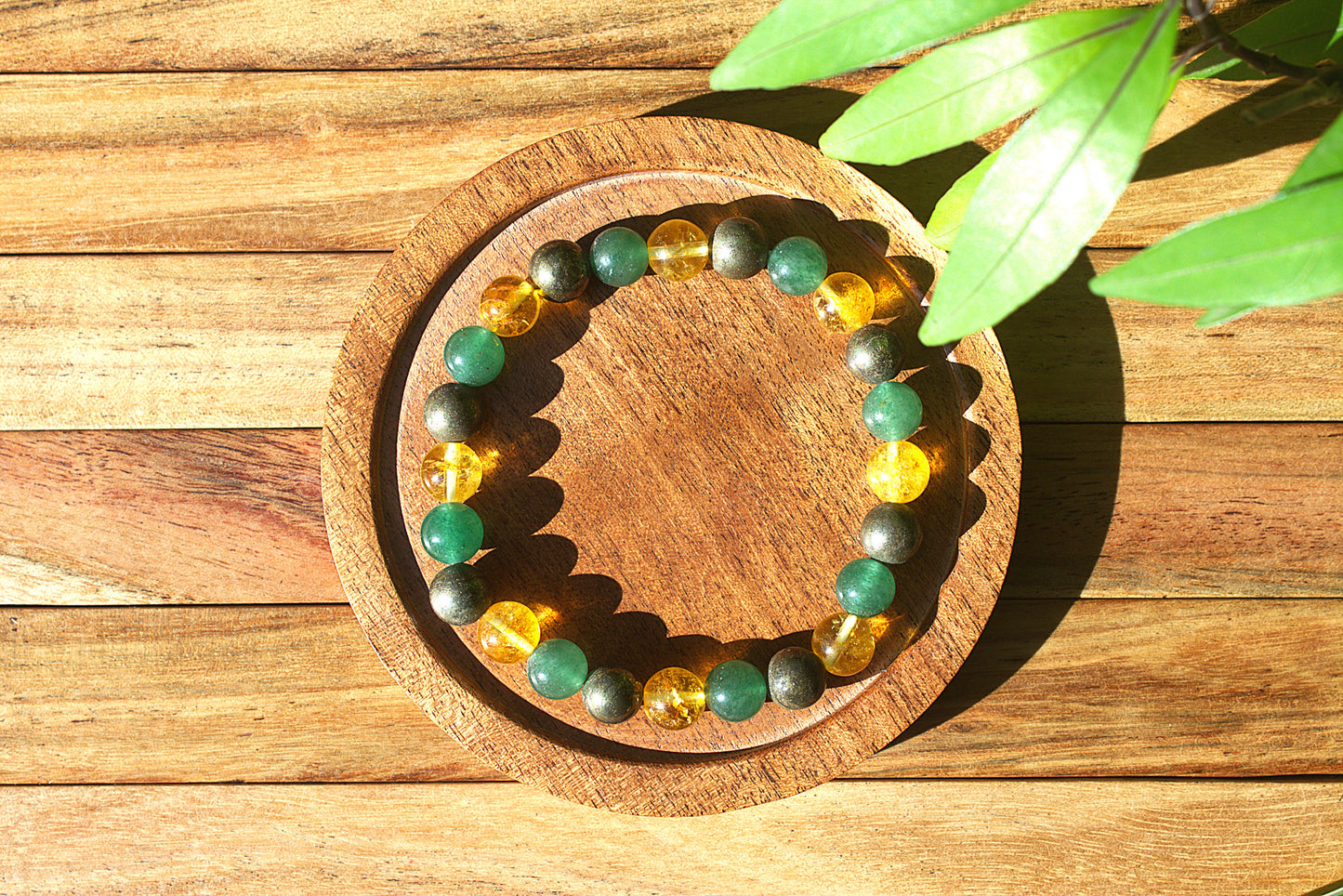 Green Aventurine + Pyrite + Citrine - The Powerhouse Wealth Bracelet