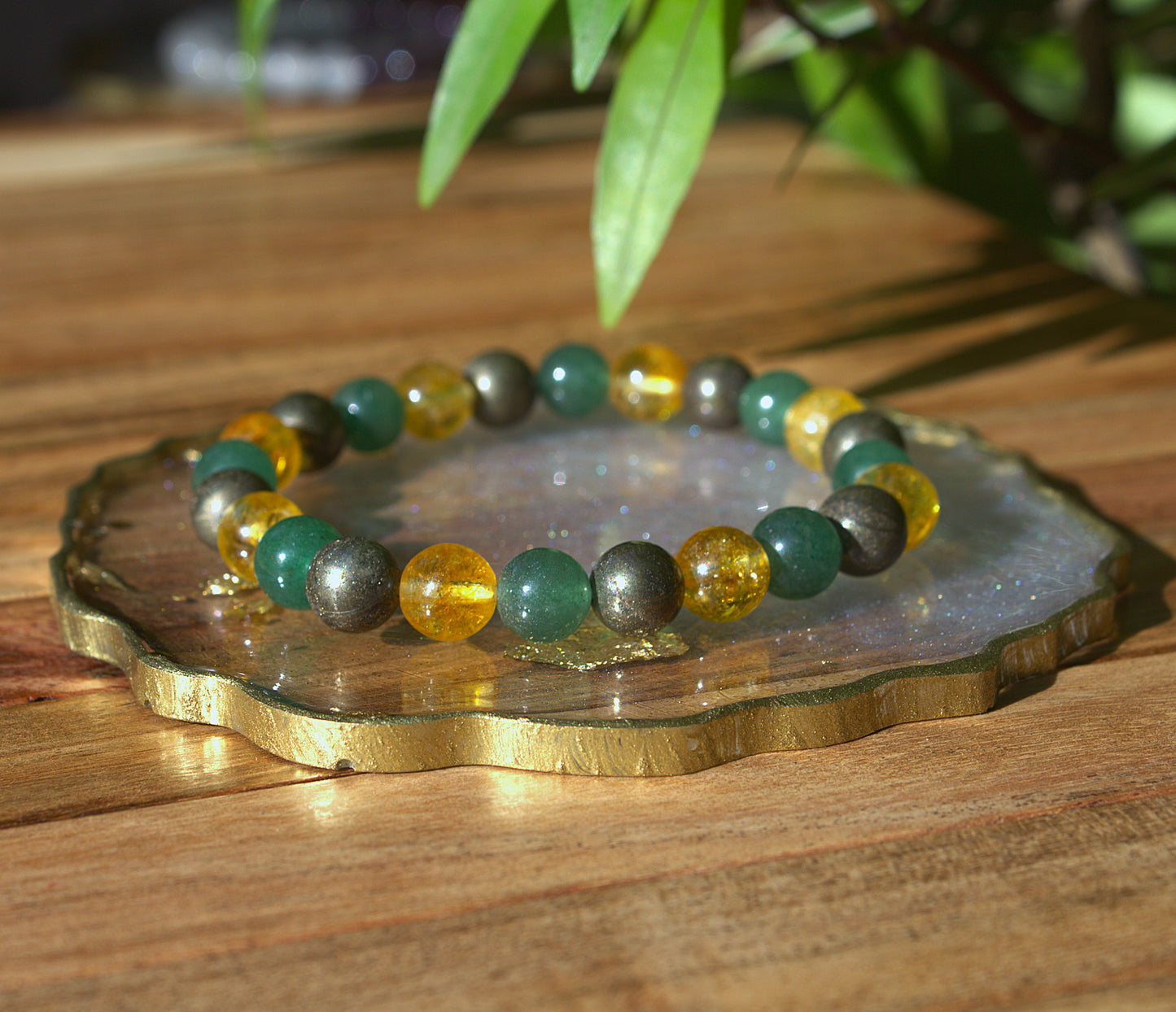 Green Aventurine + Pyrite + Citrine - The Powerhouse Wealth Bracelet