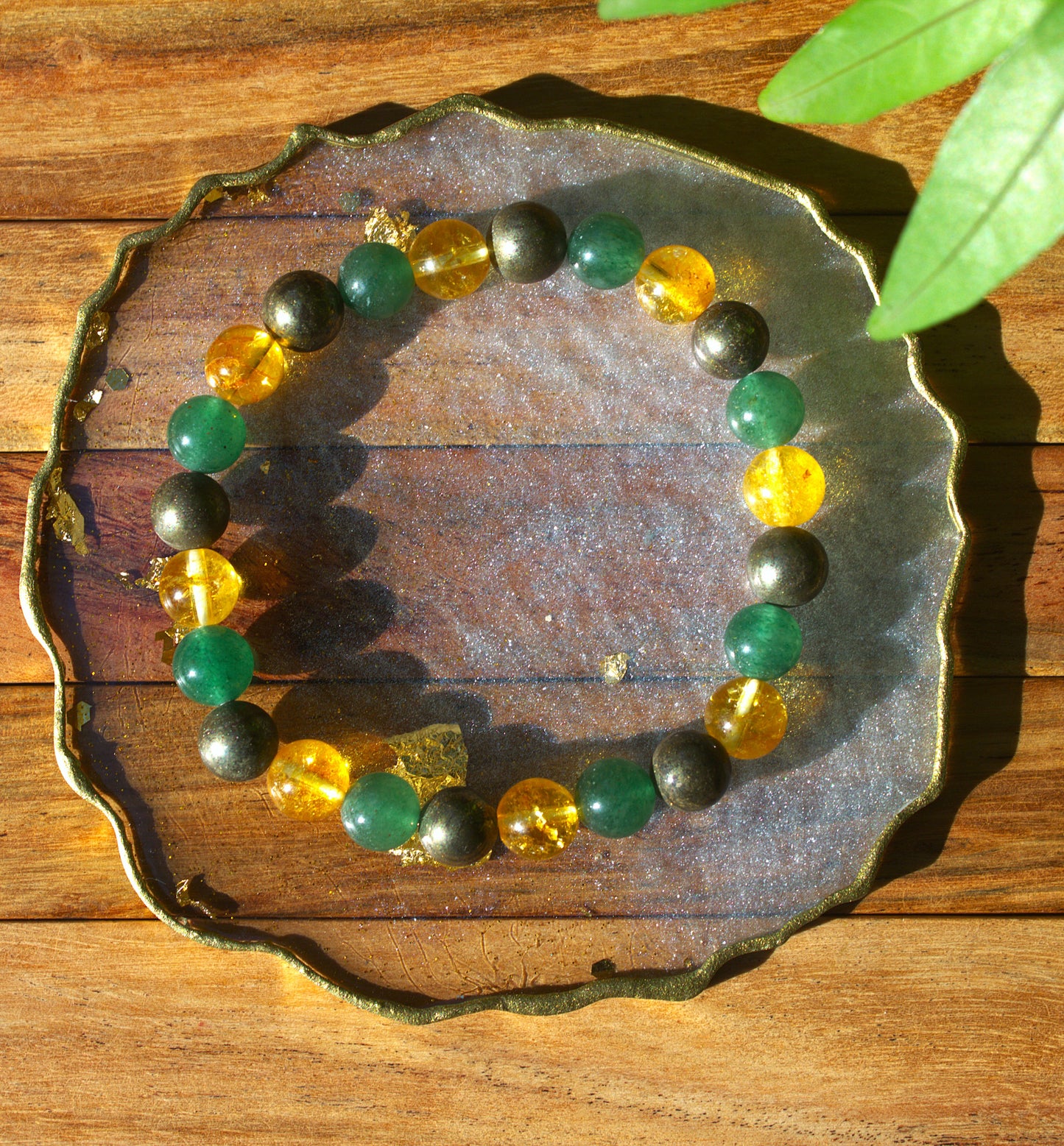 Green Aventurine + Pyrite + Citrine - The Powerhouse Wealth Bracelet