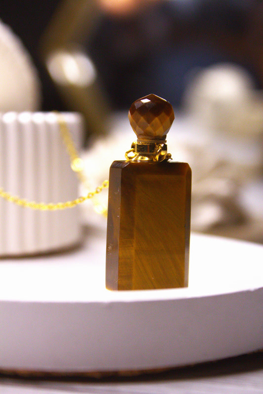 Tiger's Eye Perfume Bottle