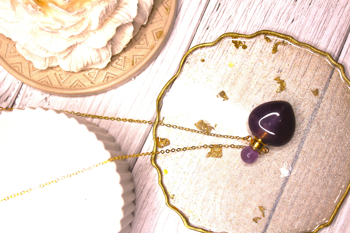 Amethyst Perfume Bottle Pendant