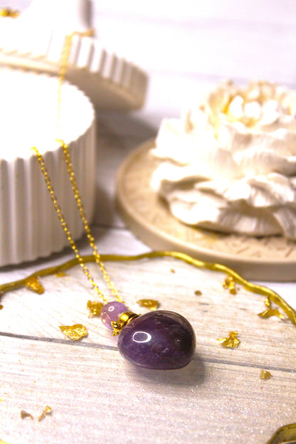 Amethyst Perfume Bottle Pendant