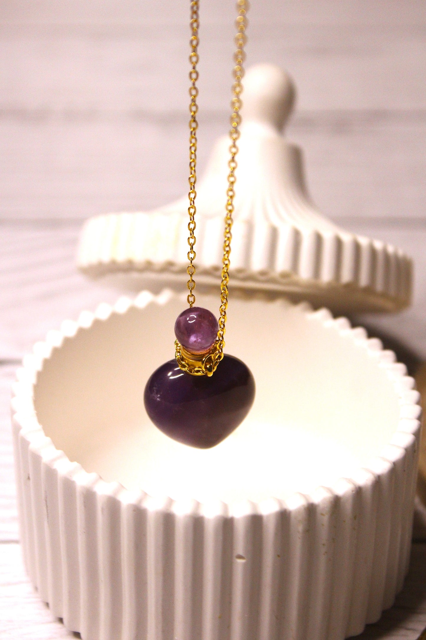 Amethyst Perfume Bottle Pendant
