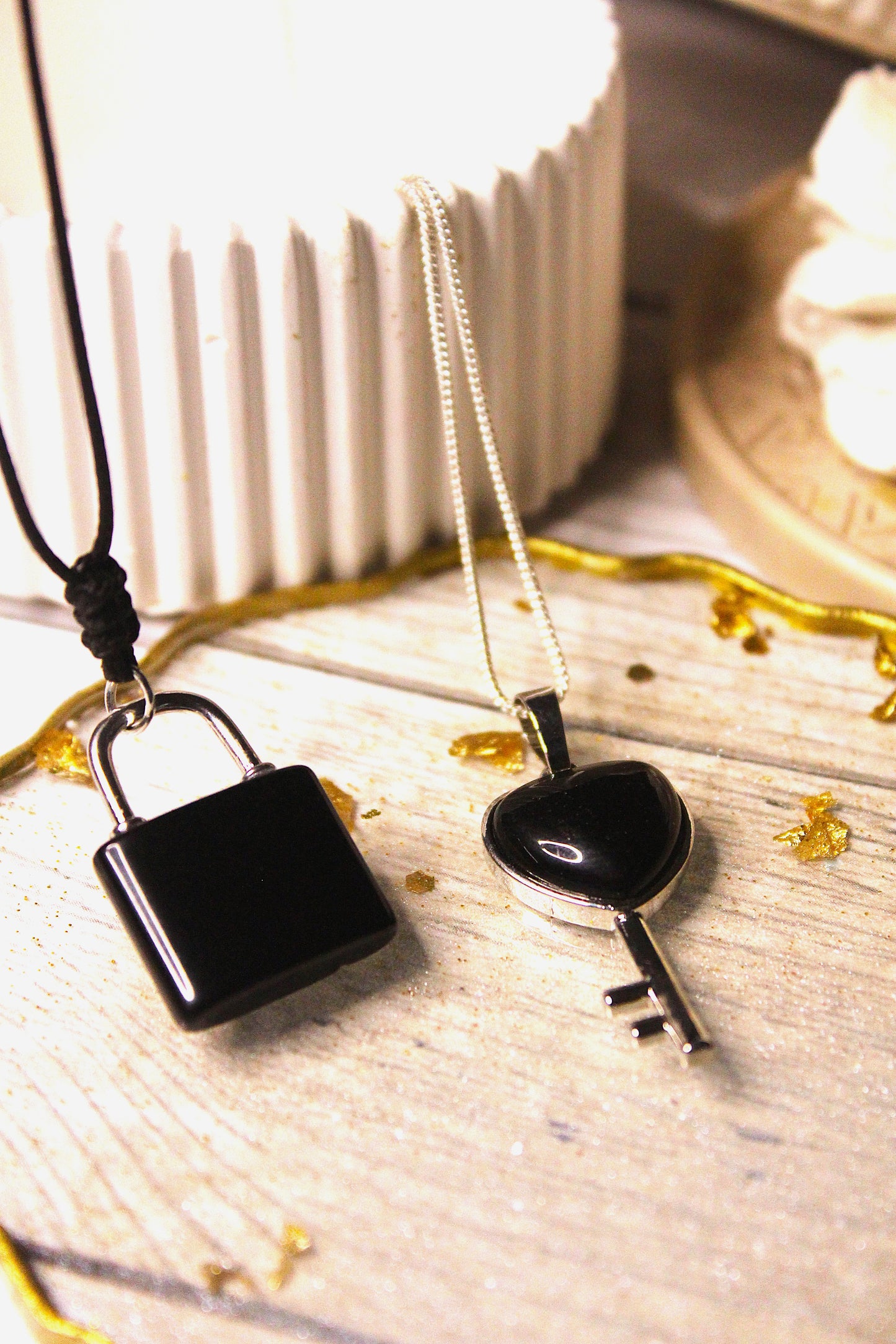 Tourmaline Lock & Key Pendant