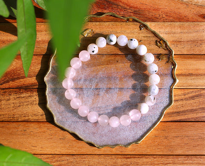 Rainbow + Rose Quarts - Love & Feminine Energy Bracelet
