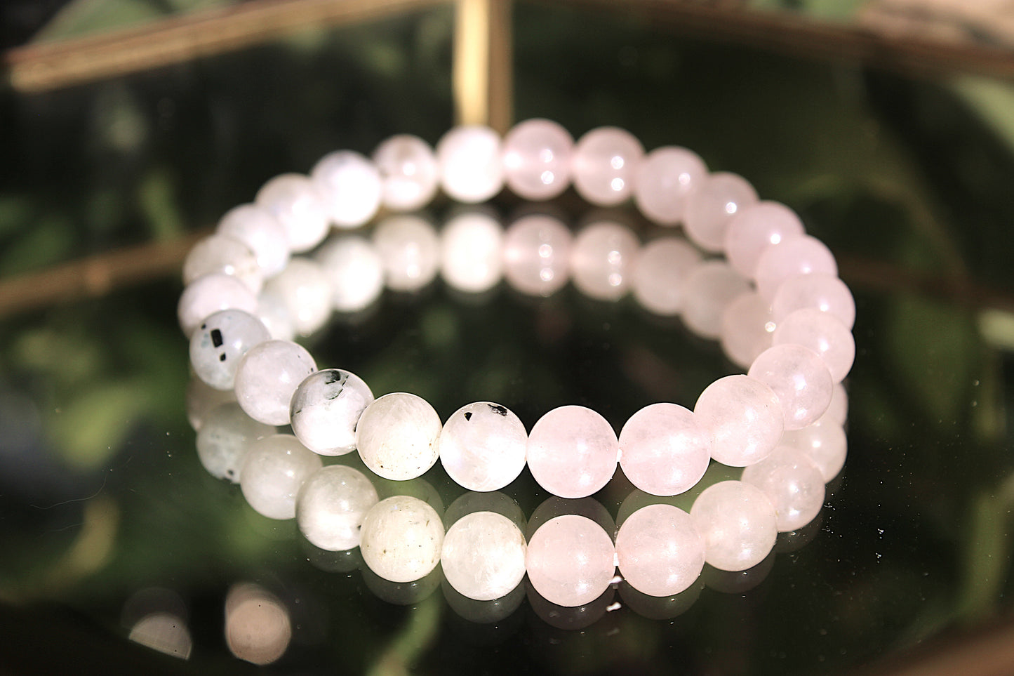 Rainbow + Rose Quarts - Love & Feminine Energy Bracelet