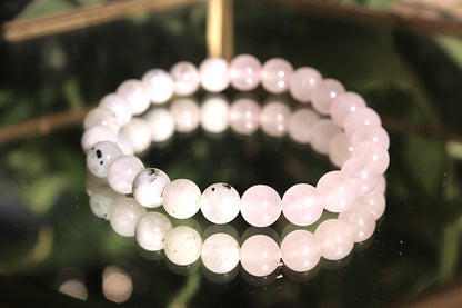 Rainbow + Rose Quarts - Love & Feminine Energy Bracelet