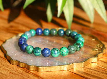 Azurite Bracelet with Free Selenite Tumble
