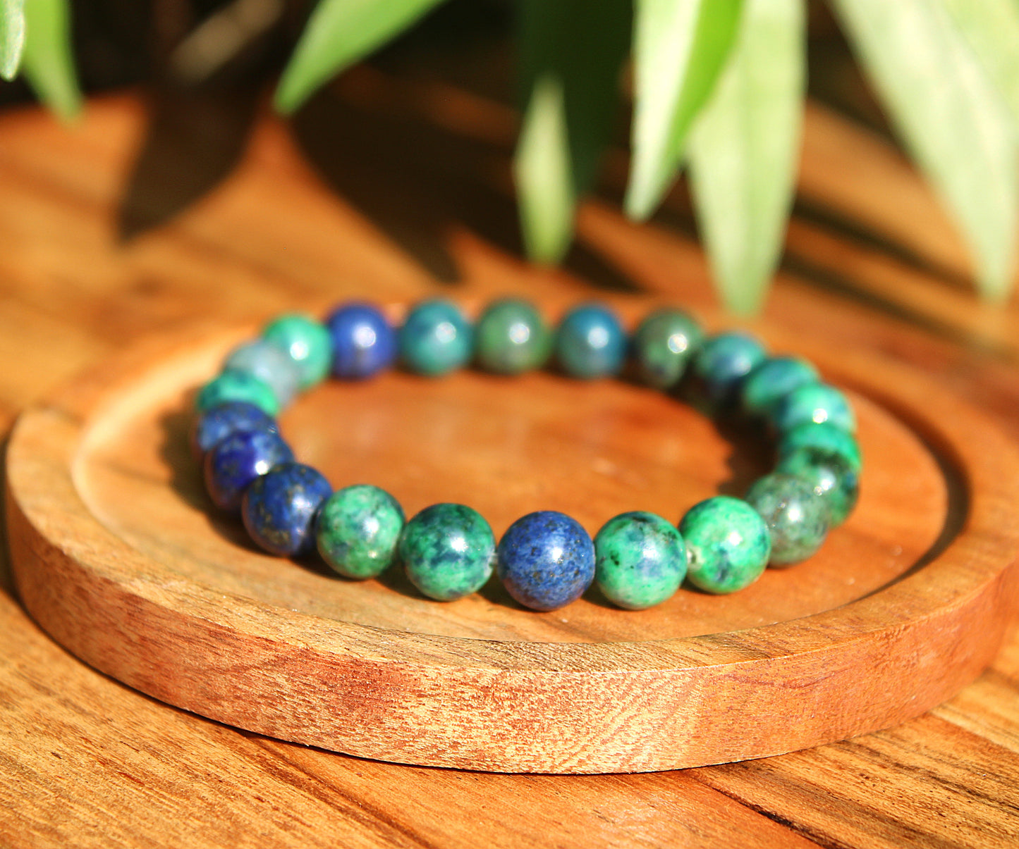 Azurite Bracelet with Free Selenite Tumble