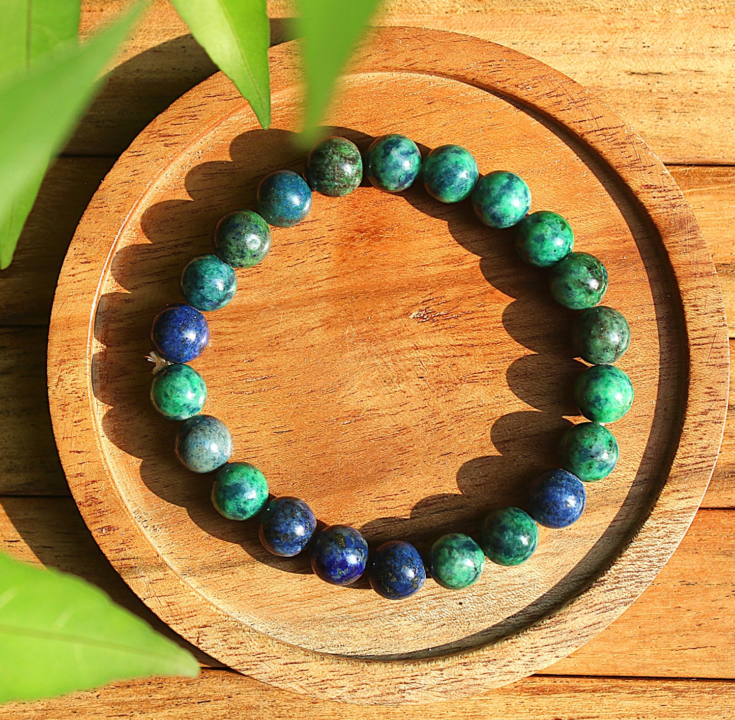 Azurite Bracelet with Free Selenite Tumble