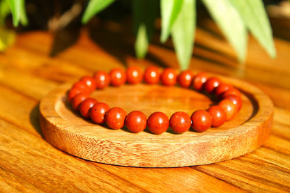 Red Jasper Bracelet with free Selentile Tumble