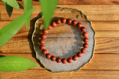 Red Jasper Bracelet with free Selentile Tumble