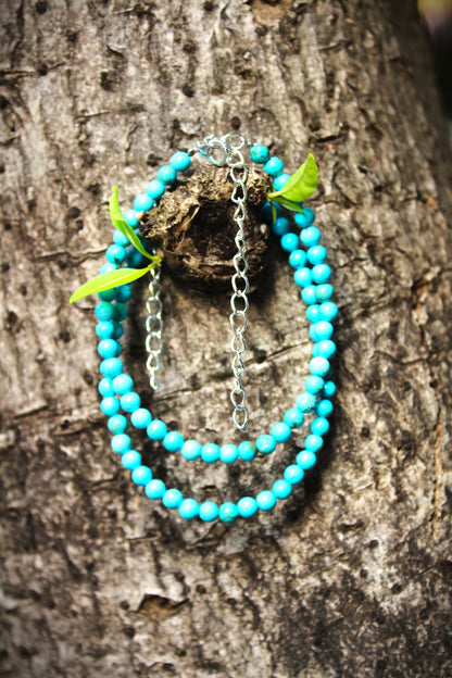 Turquoise 4mm Anklets
