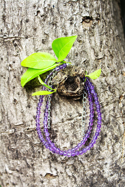 Amethyst 4mm Anklets